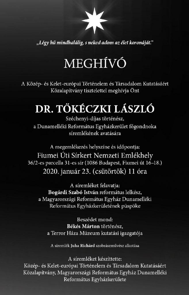 Tőkéczki László síremlékének avatása